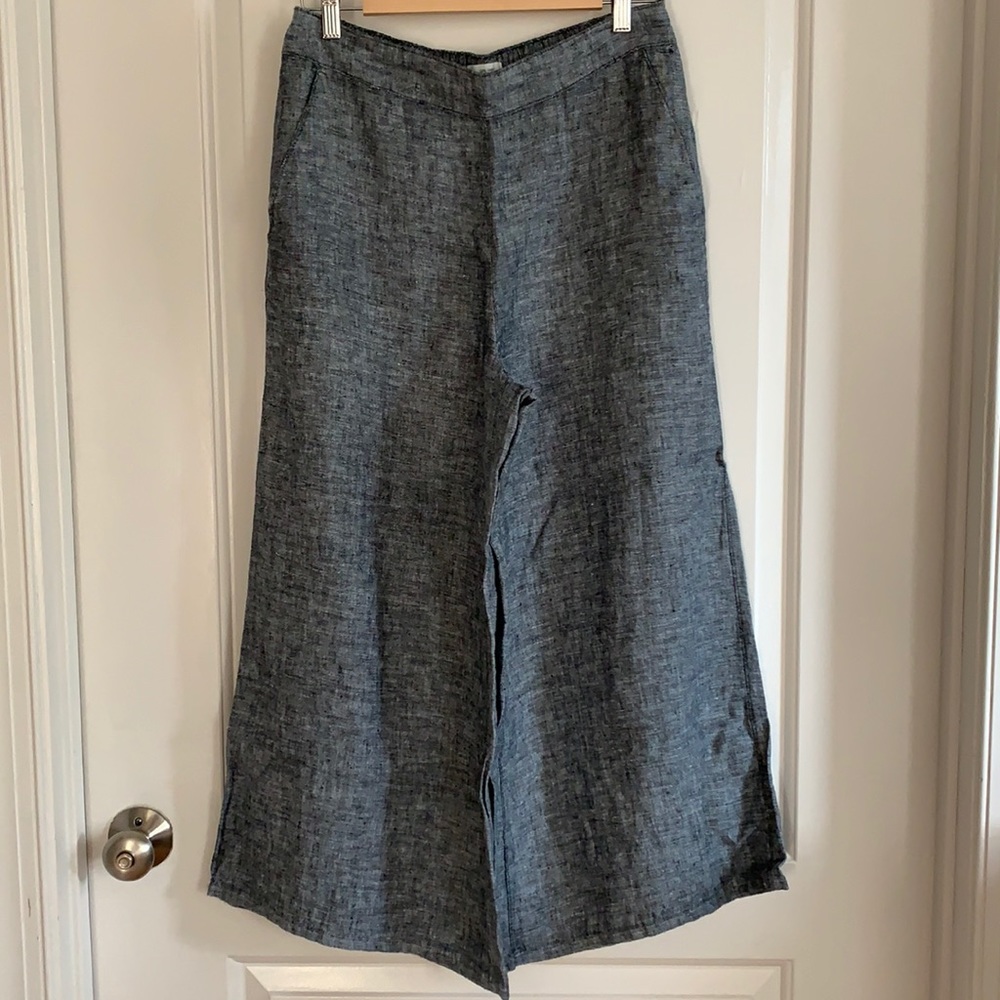 New Nicole Miller Linen Wide Leg Pants